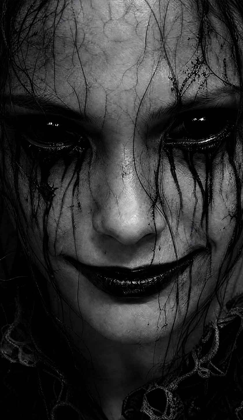 Halloween Black Tears Woman Y2K Phone Case Cherrykitten