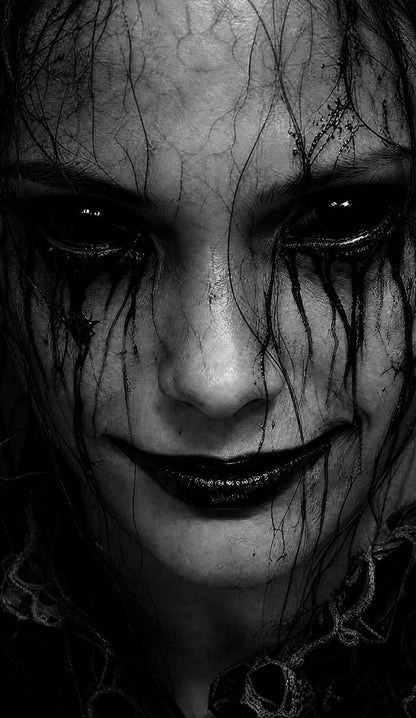 Halloween Black Tears Woman Y2K Phone Case Cherrykitten