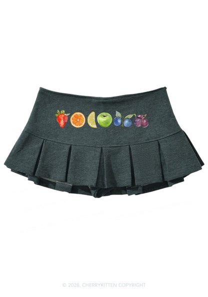 Six Fruity Pride Y2K Mini Pleated Skirts Cherrykitten