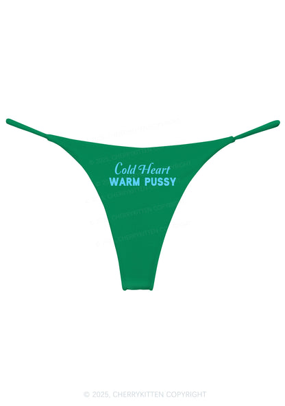 Cold Heart Warm Puxxy Y2K Bikini String Thong Cherrykitten