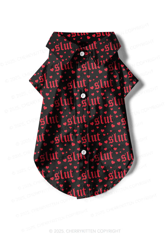 Black Slxt Y2K Pet Shirts Cherrykitten