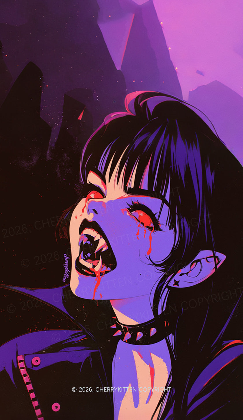 Halloween Vampire Scream Y2K Phone Case Cherrykitten