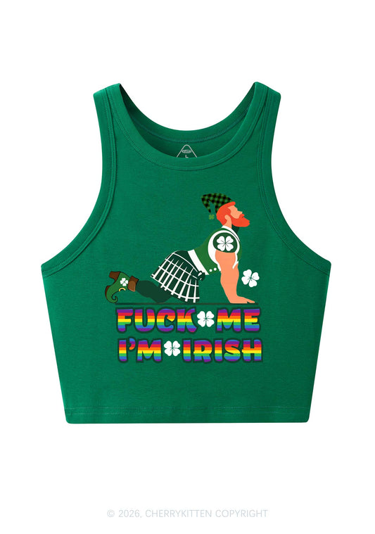 Fxxk Me Im Irish St Patricks Y2K Crop Tank Top Cherrykitten