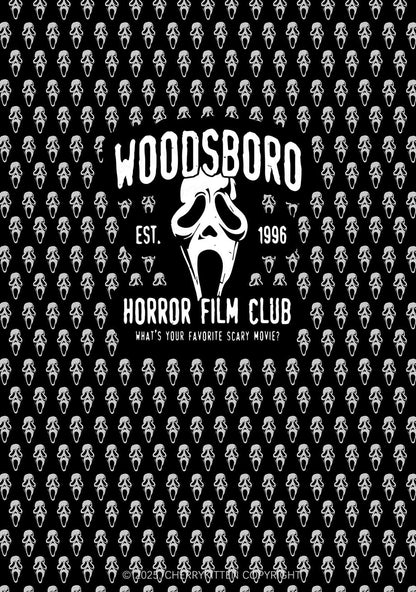 Halloween Horror Film Club Y2K Print Slip Dress Cherrykitten