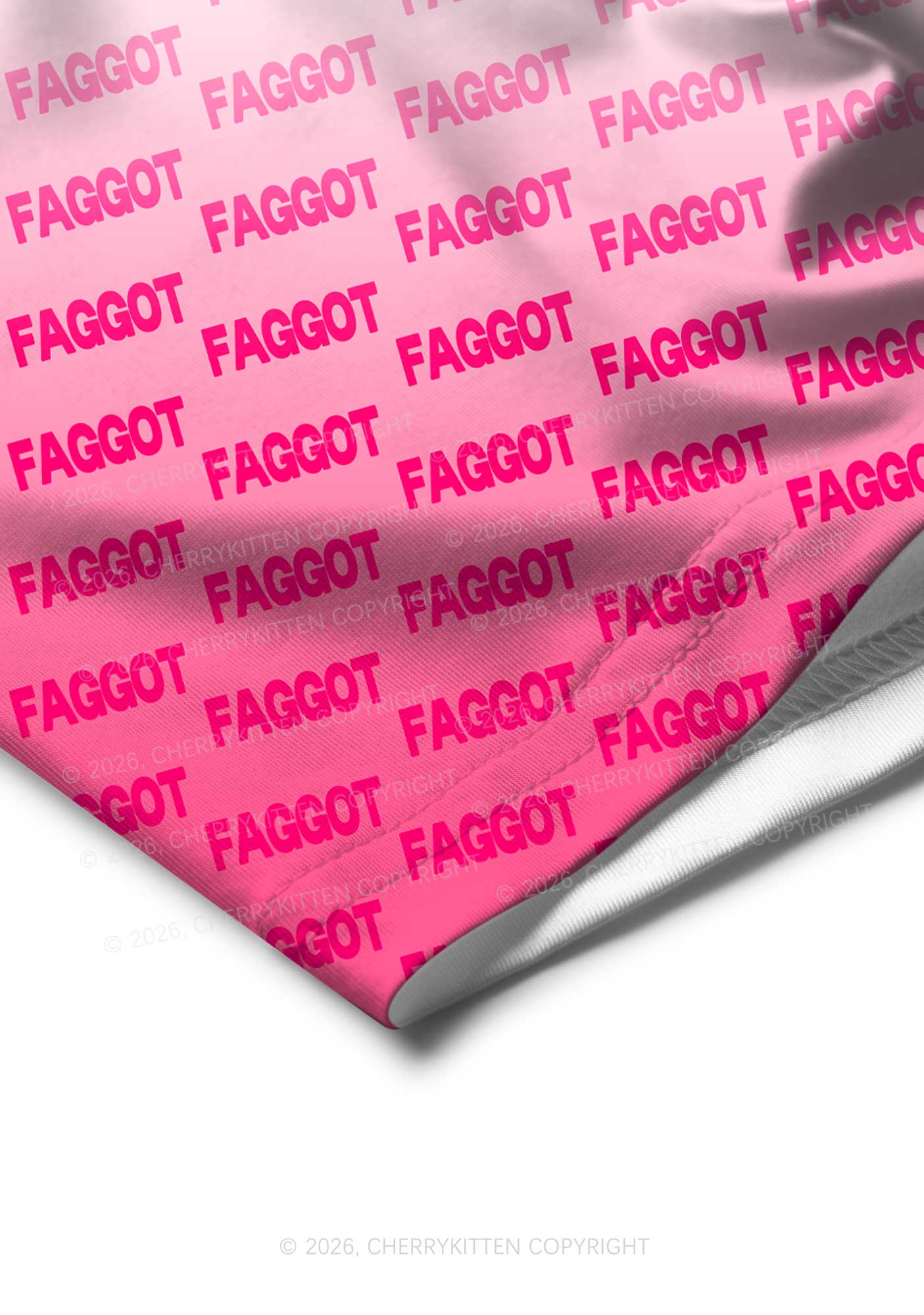Faded Pink Faggot Pride Y2K Print Men Boxer Briefs Cherrykitten