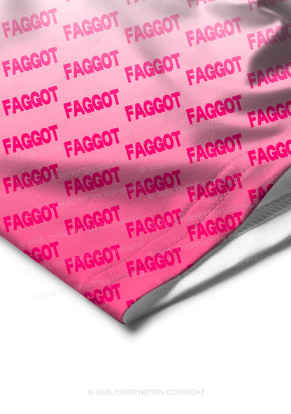Faded Pink Faggot Pride Y2K Print Men Boxer Briefs Cherrykitten