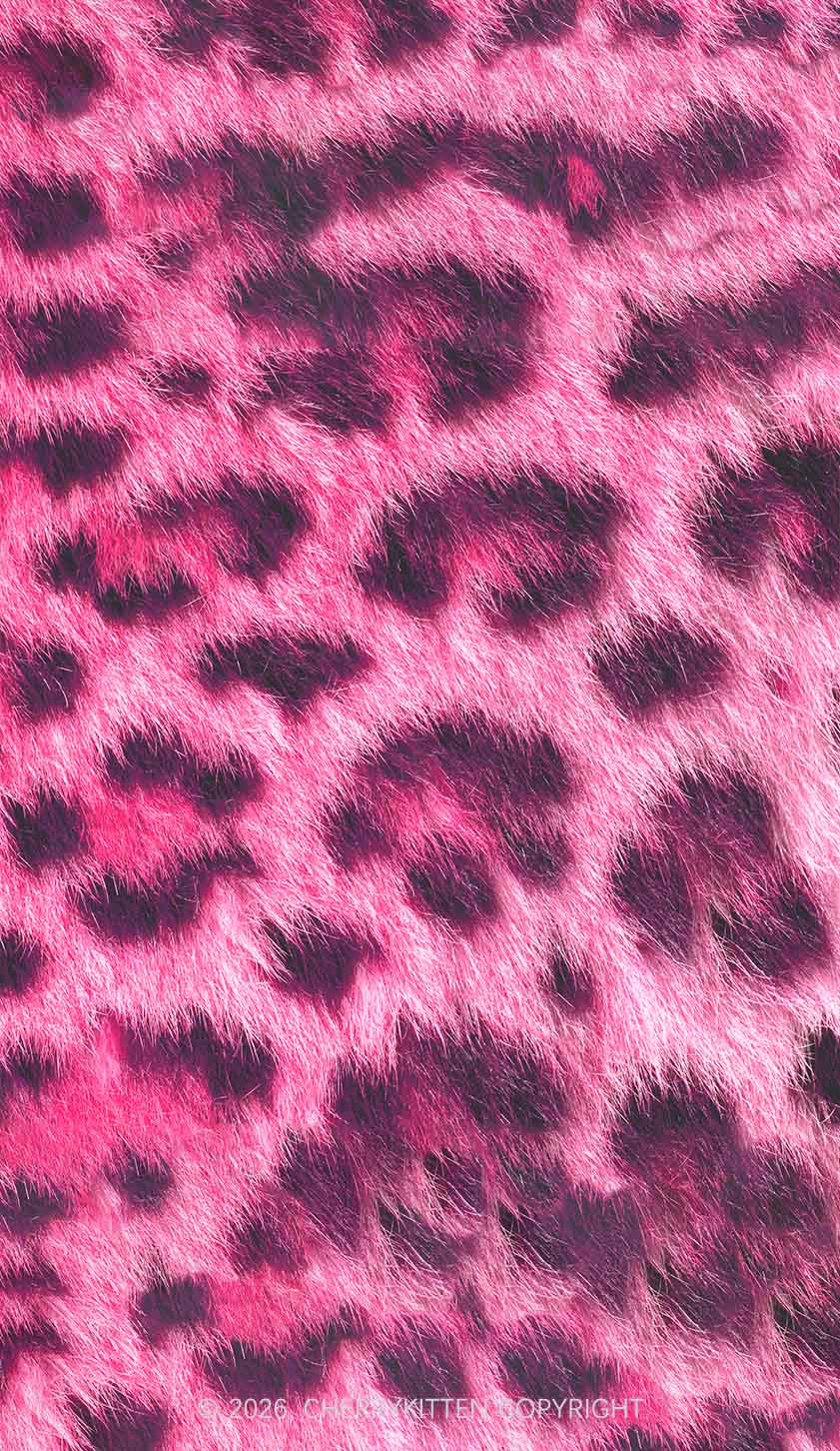 Hot Pink Fuzzy Leopard Y2K Phone Case Cherrykitten