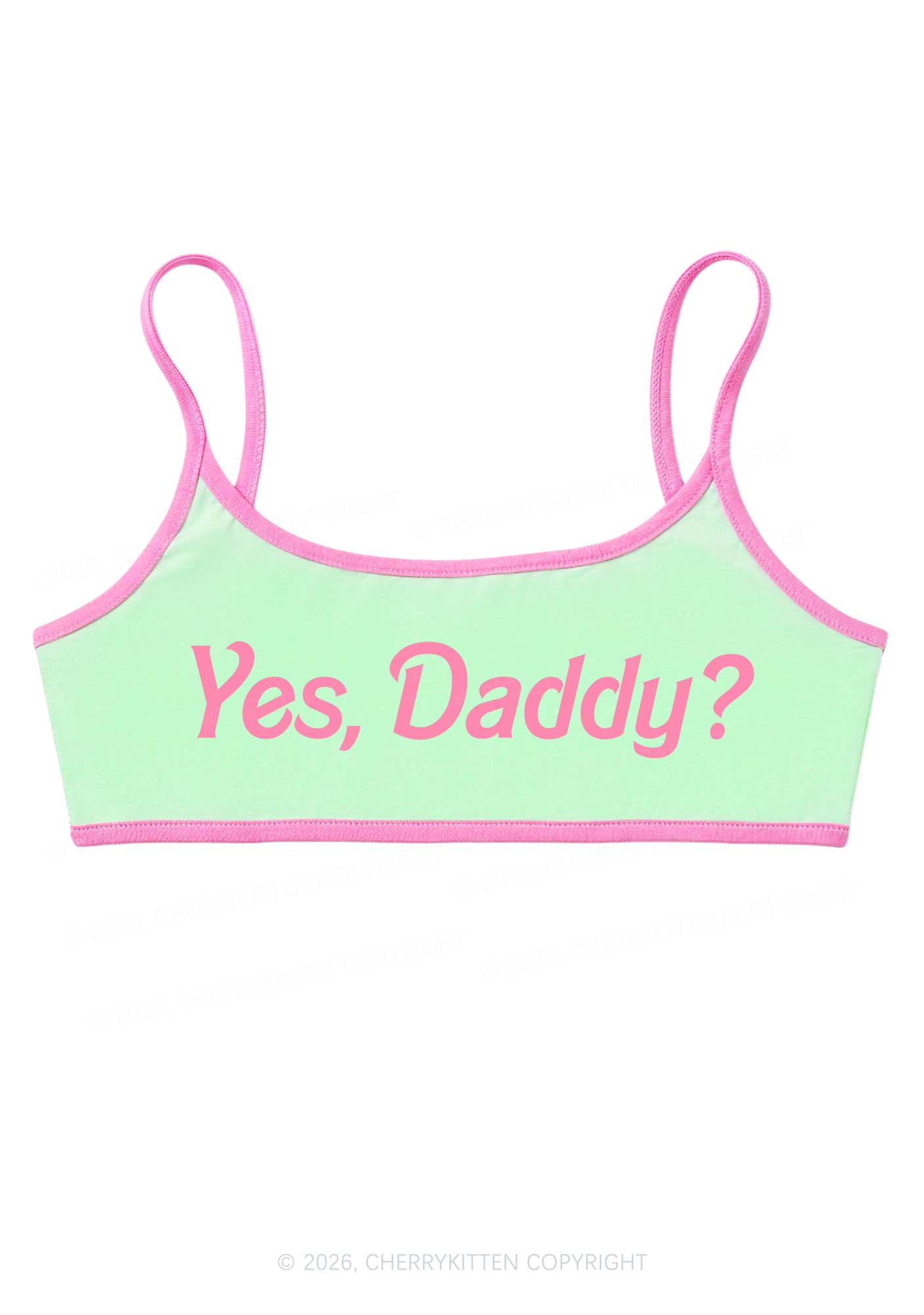Yes Daddy Y2K Super Crop Cami Cherrykitten
