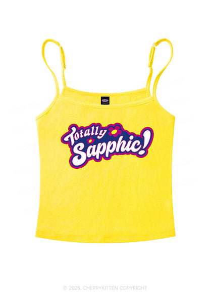 Totally Sapphic Pride Y2K Spaghetti Strap Cami Cherrykitten