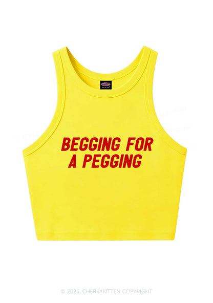 Begging For A Pegging Y2K Crop Tank Top Cherrykitten