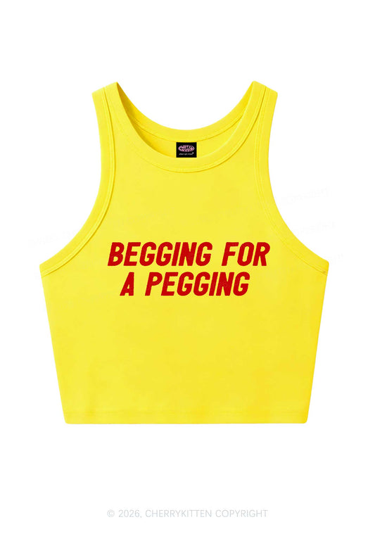 Begging For A Pegging Y2K Crop Tank Top Cherrykitten