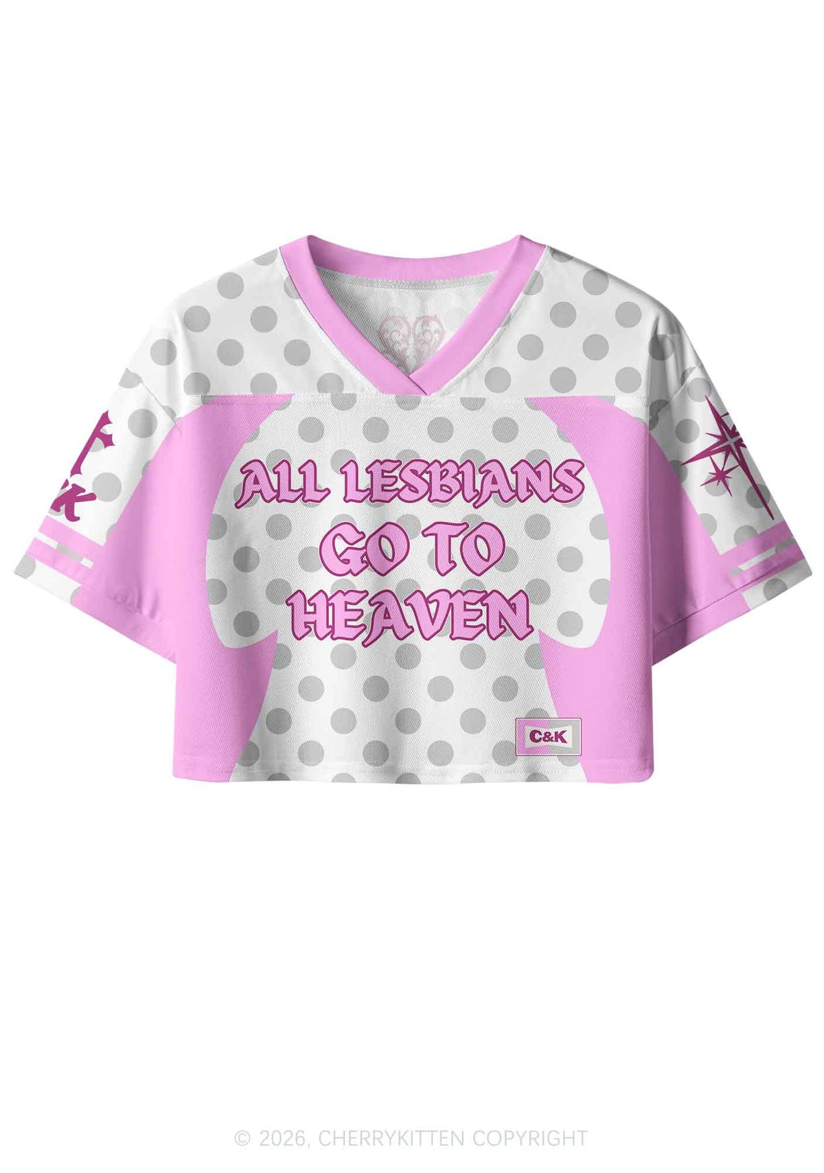 All Lesbians Go To Heaven Pride Y2K Crop Sport Jersey Shirts Cherrykitten