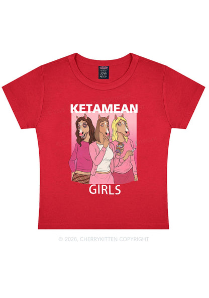K Horse Girls Y2K Baby Tee Cherrykitten