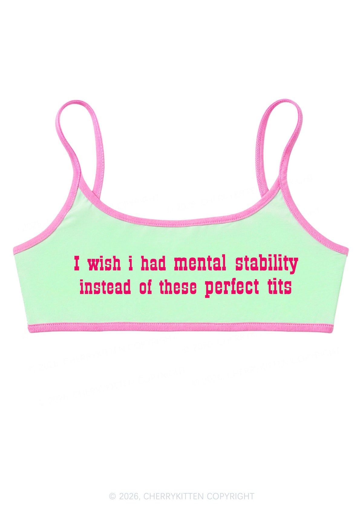 Mental Stability Instead Perfect Txts Y2K Super Crop Cami Cherrykitten