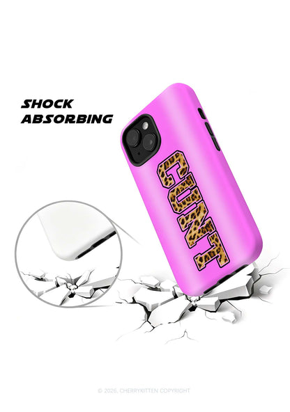 Leopard Cxxt On Pink Y2K Phone Case Cherrykitten