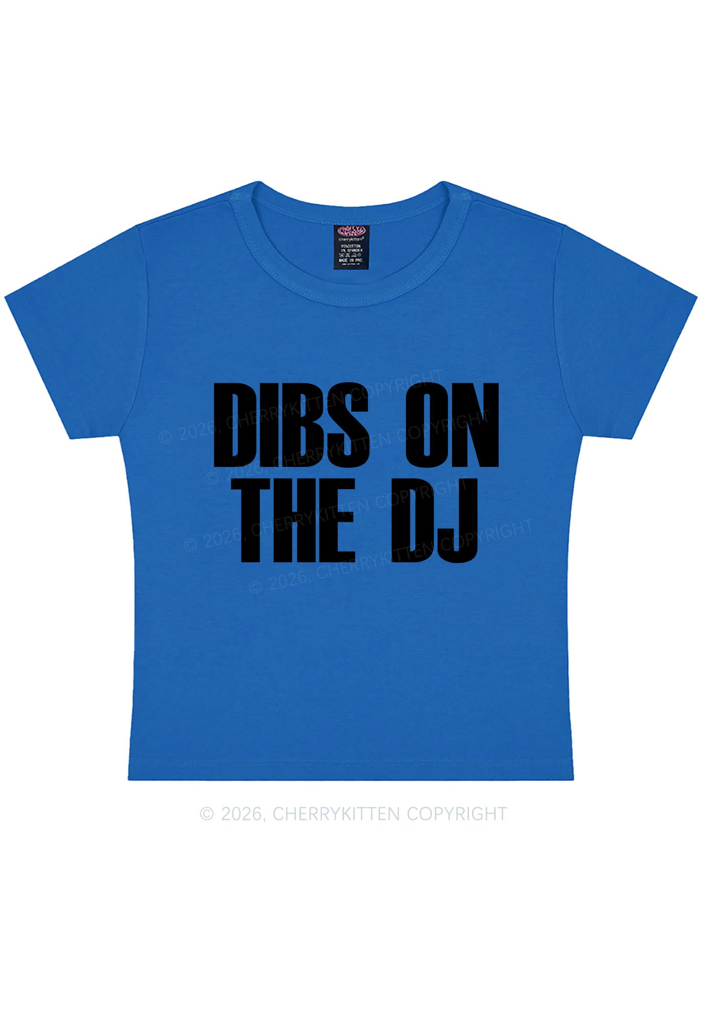 Dibs On The DJ Y2K Baby Tee Cherrykitten