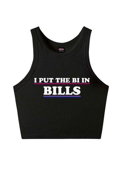 I Put The Bi In Bills Pride Y2K Crop Tank Top Cherrykitten