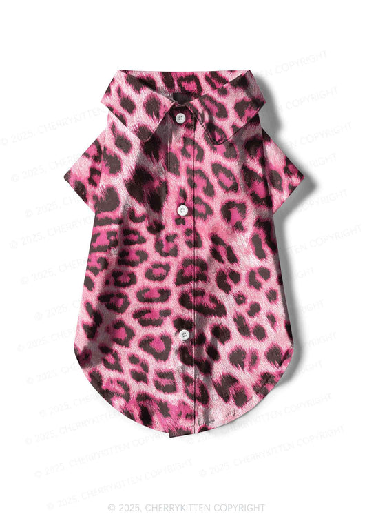 Pink Leopard Y2K Pet Shirts Cherrykitten