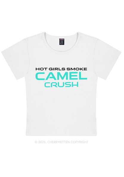 Hot Girls Smoke Mint Y2K Baby Tee Cherrykitten