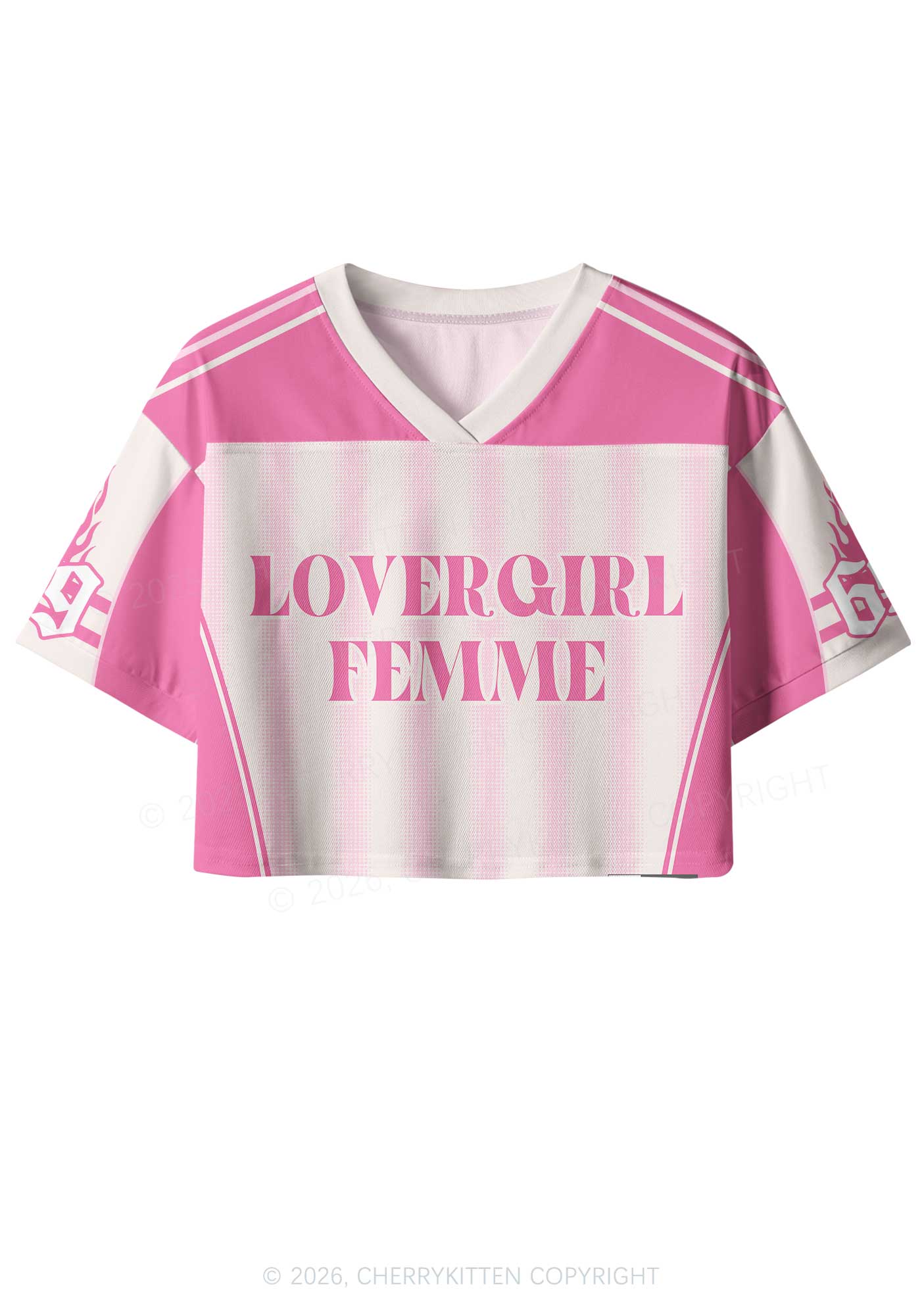 Lovergirl Femme Pride Y2K Crop Sport Jersey Shirts Cherrykitten