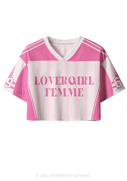 Lovergirl Femme Pride Y2K Crop Sport Jersey Shirts Cherrykitten