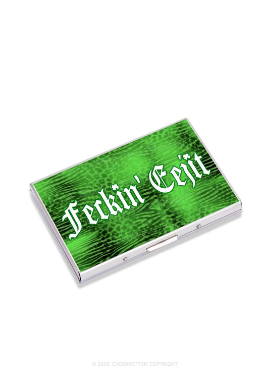 Feckin Eejit St Patricks Y2K Mirror Cigarette Case Cherrykitten