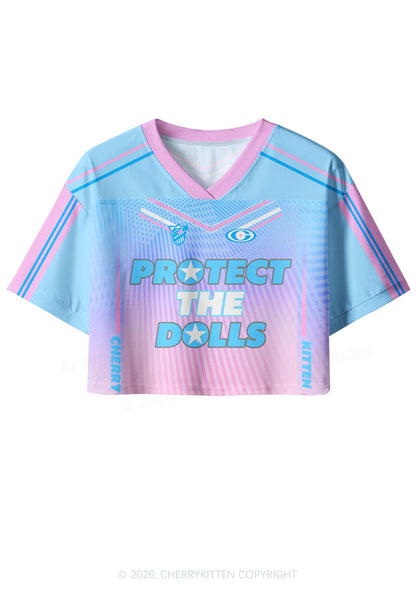 Protect The Dolls Pride Y2K Crop Sport Jersey Shirts Cherrykitten
