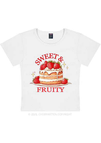 Sweet And Fruity Cake Y2K Baby Tee Cherrykitten
