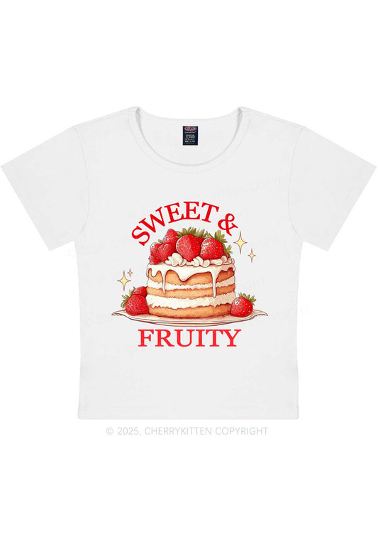 Sweet And Fruity Cake Y2K Baby Tee Cherrykitten