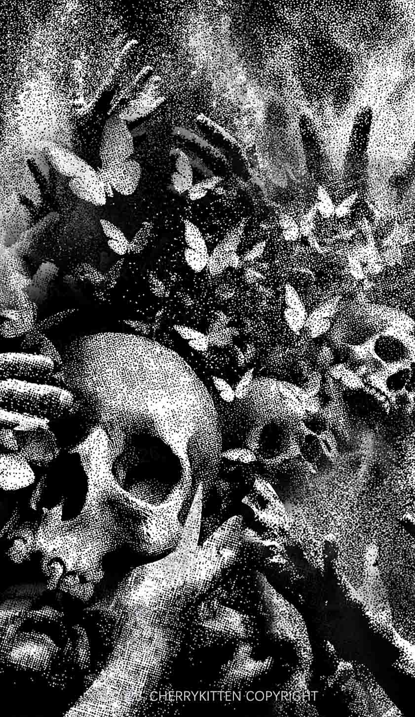 Halloween Gothic Skull Y2K Phone Case Cherrykitten