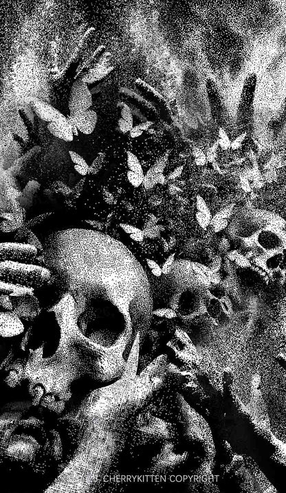 Halloween Gothic Skull Y2K Phone Case Cherrykitten