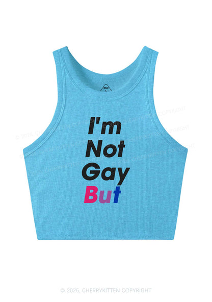 Im Not Gay But Pride Y2K Crop Tank Top Cherrykitten