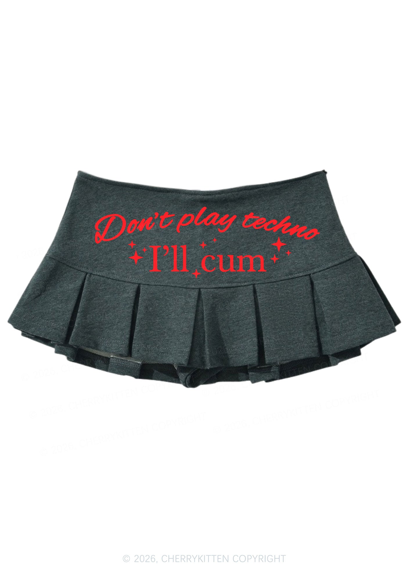 Dont Play Techno Y2K Mini Pleated Skirts Cherrykitten