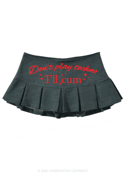 Dont Play Techno Y2K Mini Pleated Skirts Cherrykitten