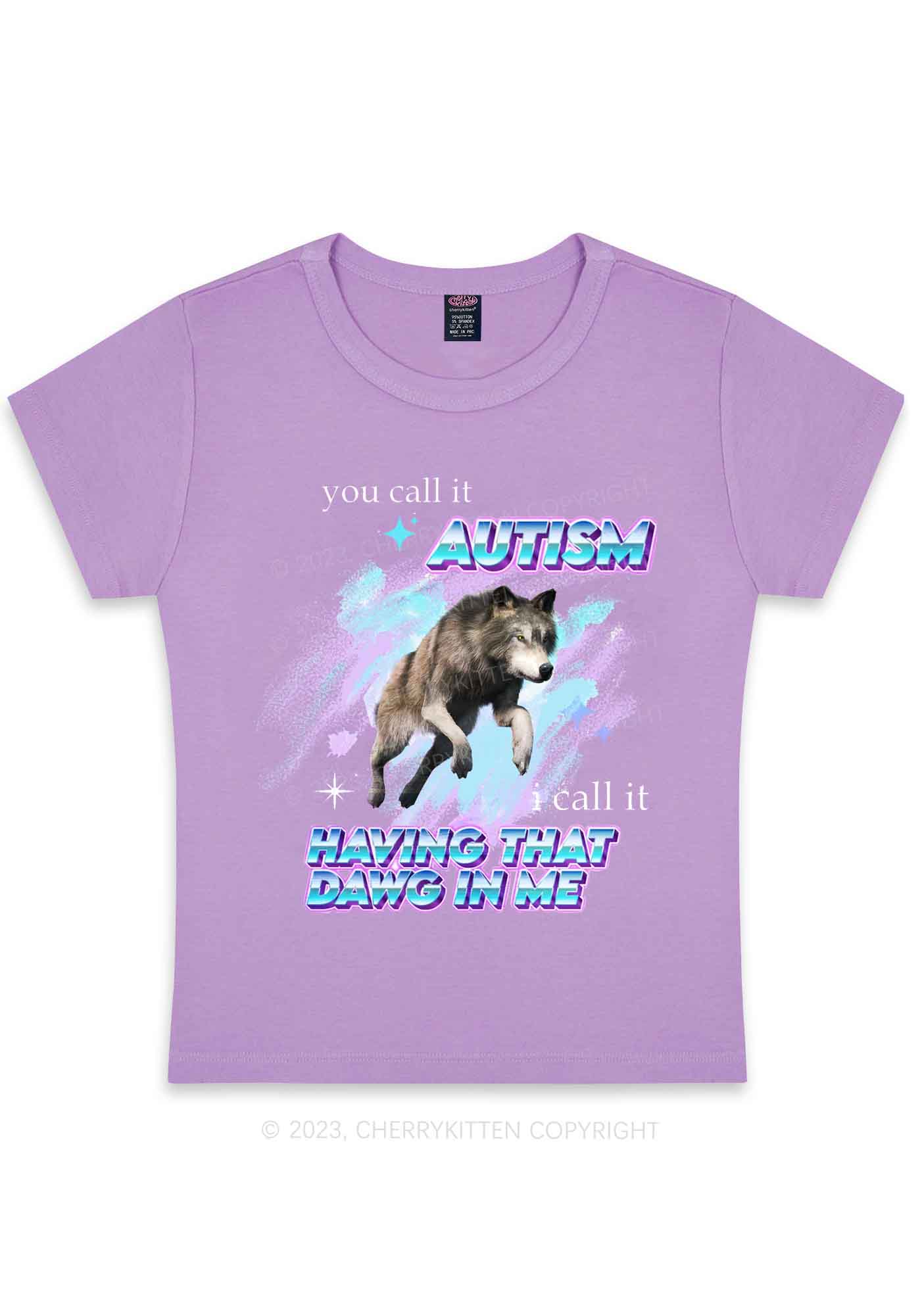 Curvy I Have That DAWG In Me Y2K Baby Tee Cherrykitten