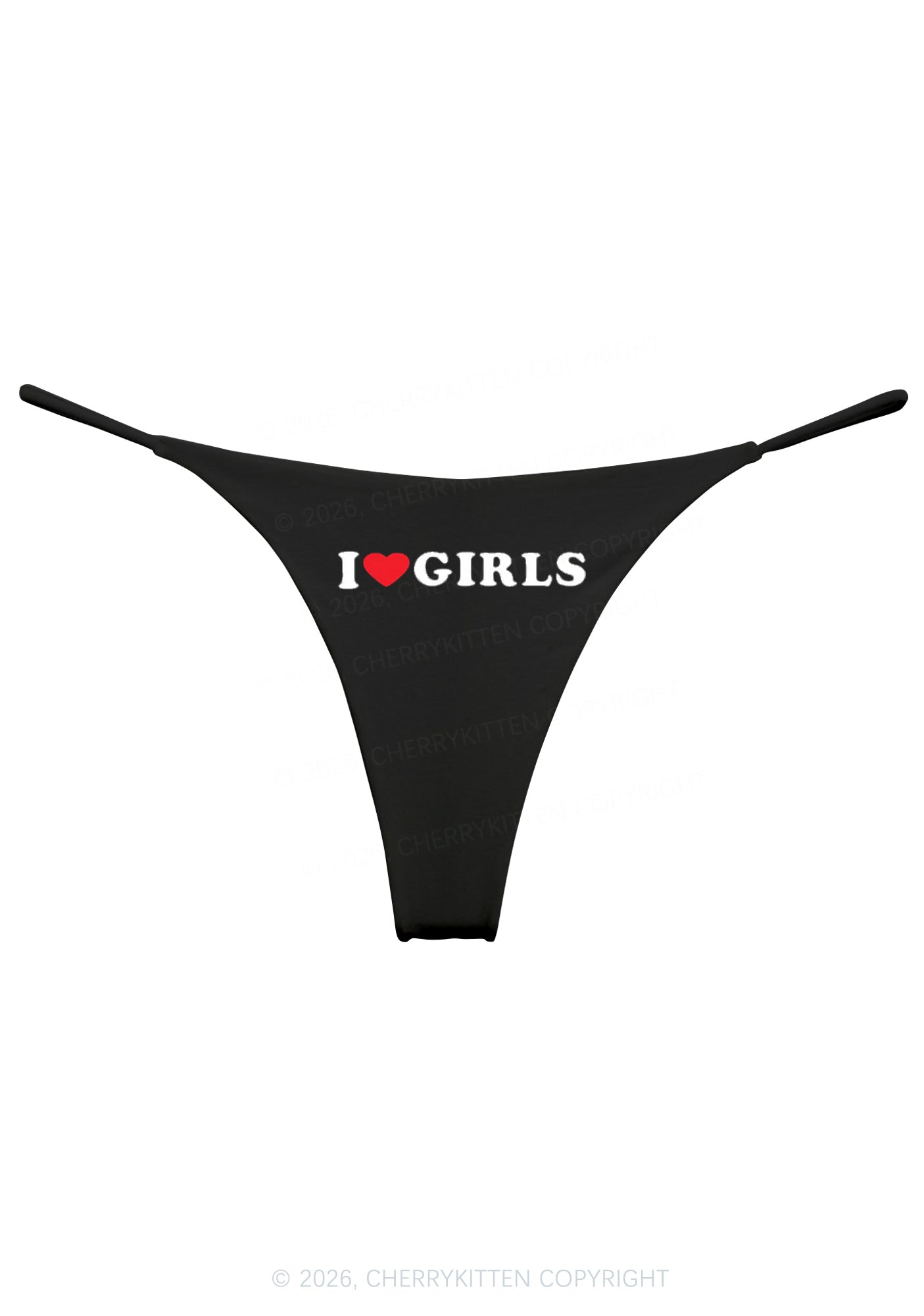 I Love Girls Pride Y2K Bikini String Thong Cherrykitten