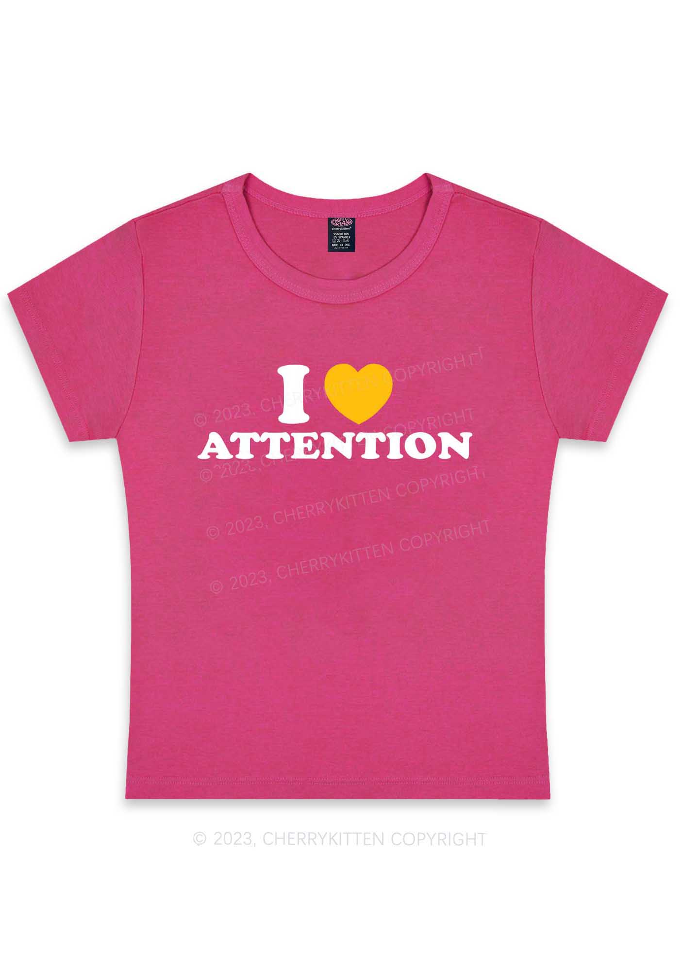 I Love Attention Y2K Baby Tee Cherrykitten