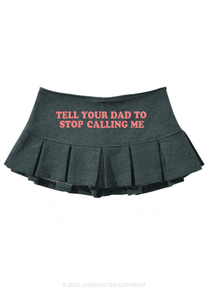 Dad Stop Calling Me Y2K Mini Pleated Skirts Cherrykitten