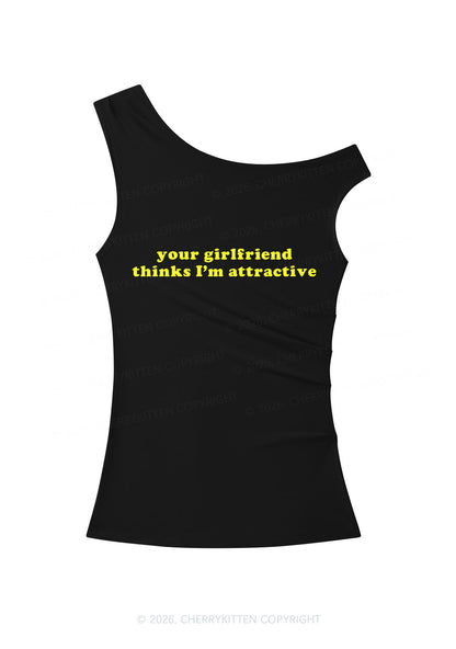 Im Attractive Pride Y2K Off Shoulder Tank Top Cherrykitten