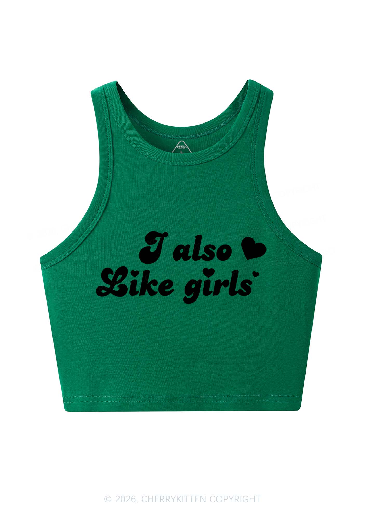 I Also Like Girls Pride Y2K Crop Tank Top Cherrykitten