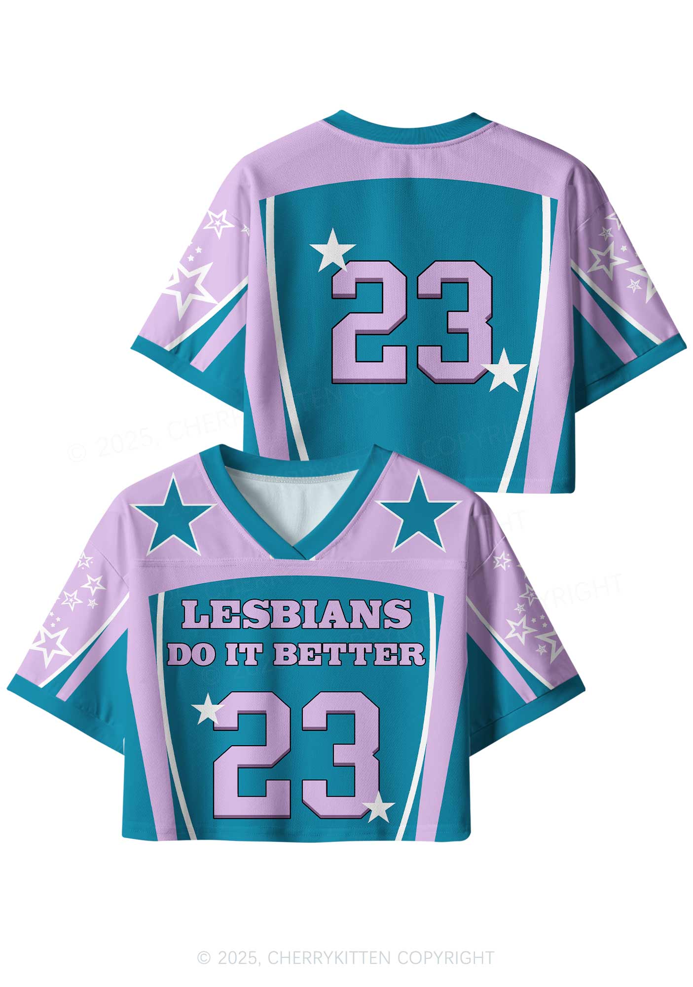 Custom Purple Lesbians Do It Better Pride Y2K Crop Sport Jersey Shirts Cherrykitten
