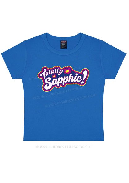 Totally Sapphic Pride Y2K Baby Tee Cherrykitten