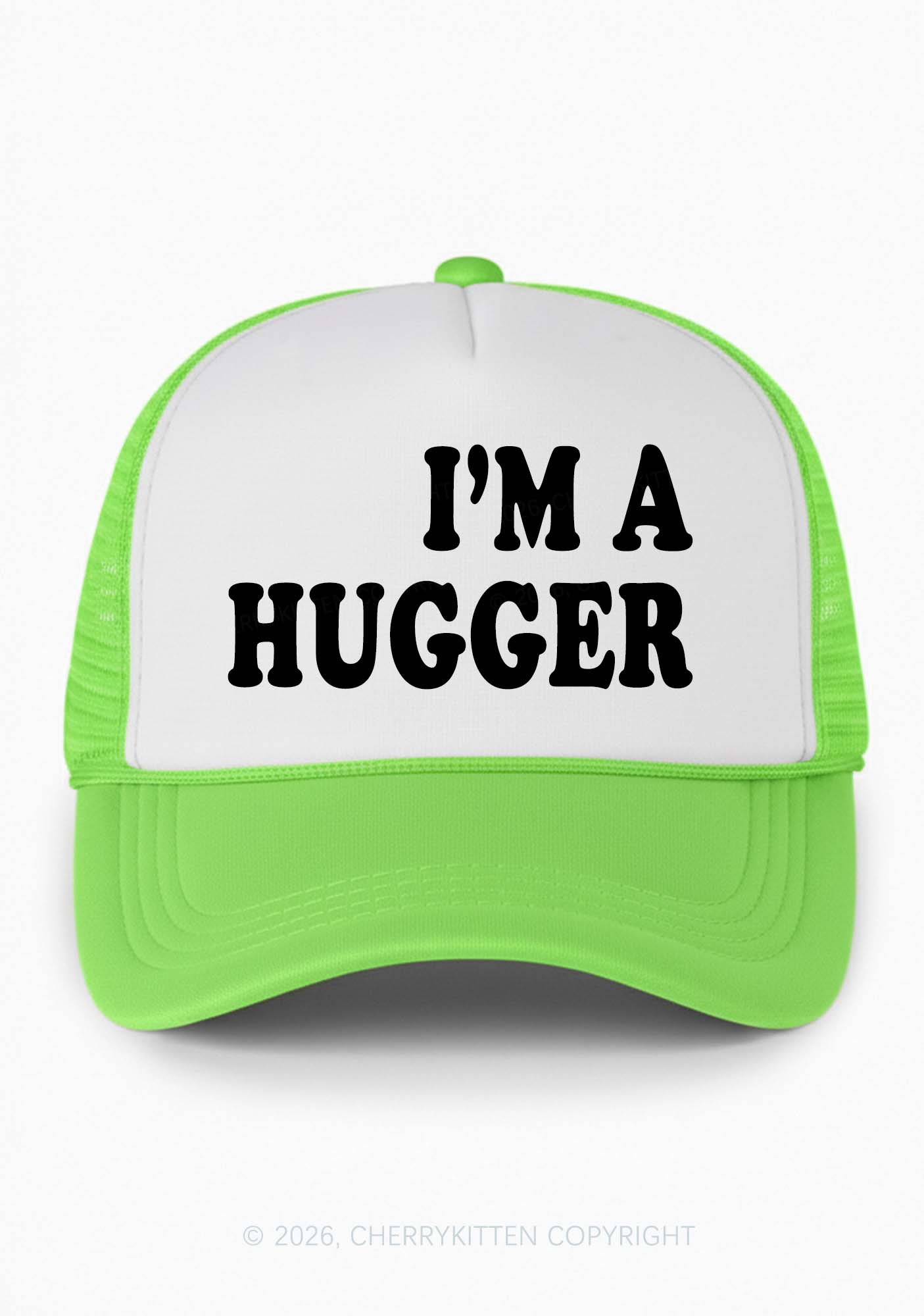 Im A Hugger Y2K Colorblock Trucker Hat Cherrykitten