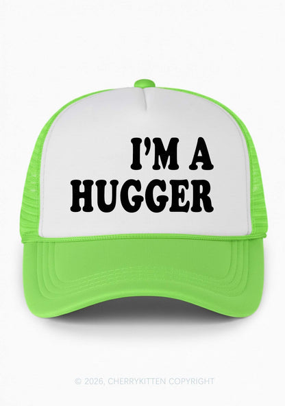 Im A Hugger Y2K Colorblock Trucker Hat Cherrykitten