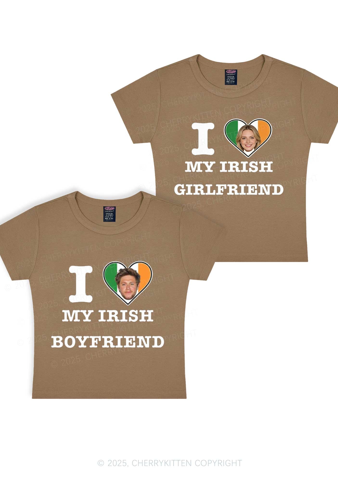 Custom My Irish BF GF Y2K Valentine's Day Baby Tee Cherrykitten