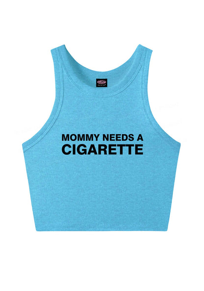 Mommy Needs A Cigarette Y2K Crop Tank Top Cherrykitten