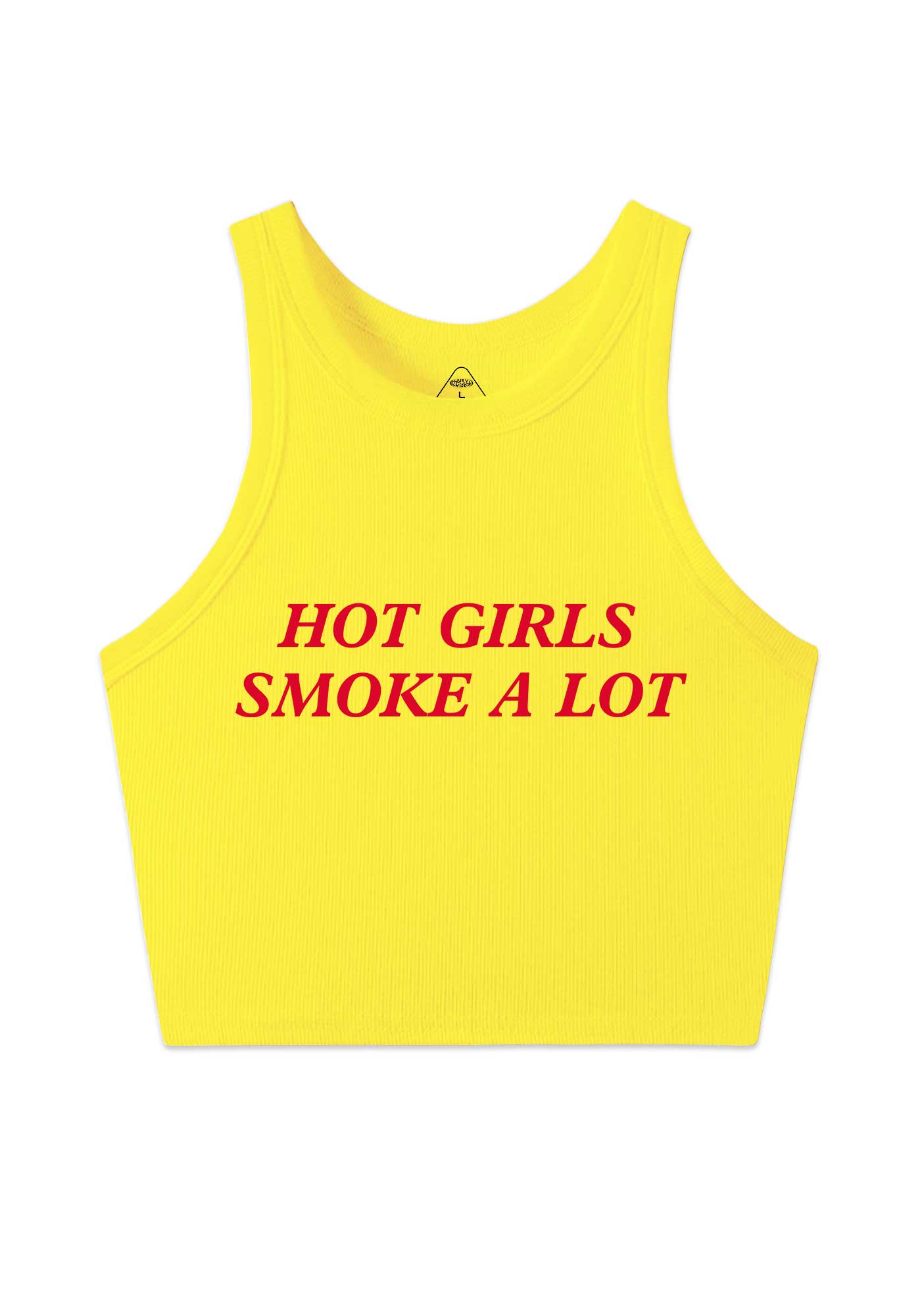Hot Girls Smoke A Lot Y2K Crop Tank Top Cherrykitten