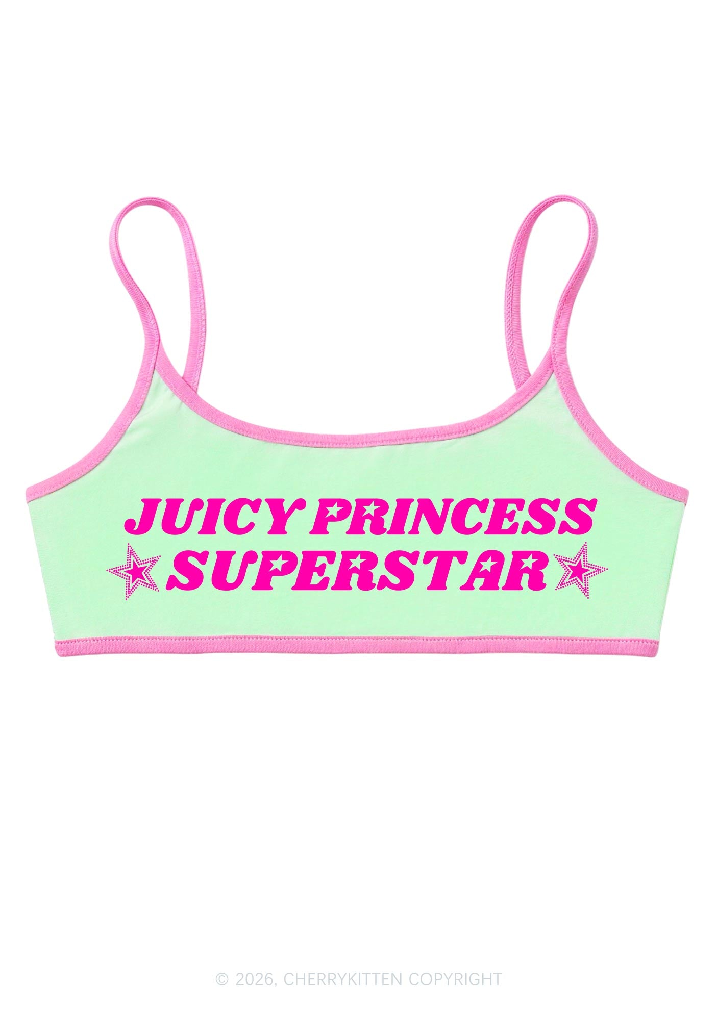 Juicy Princess Superstar Y2K Super Crop Cami Cherrykitten