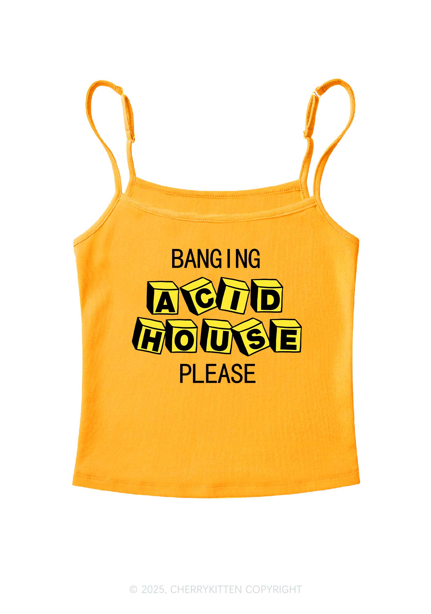 Banging Acid House Y2K Spaghetti Strap Cami Cherrykitten