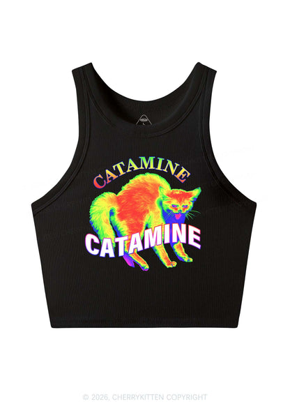 Thermal Cat Y2K Crop Tank Top Cherrykitten